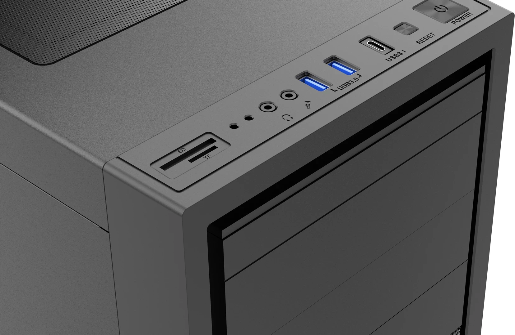 Kasë Kompjuteri GEMBIRD Fornax K500, Midi Tower, e Zezë