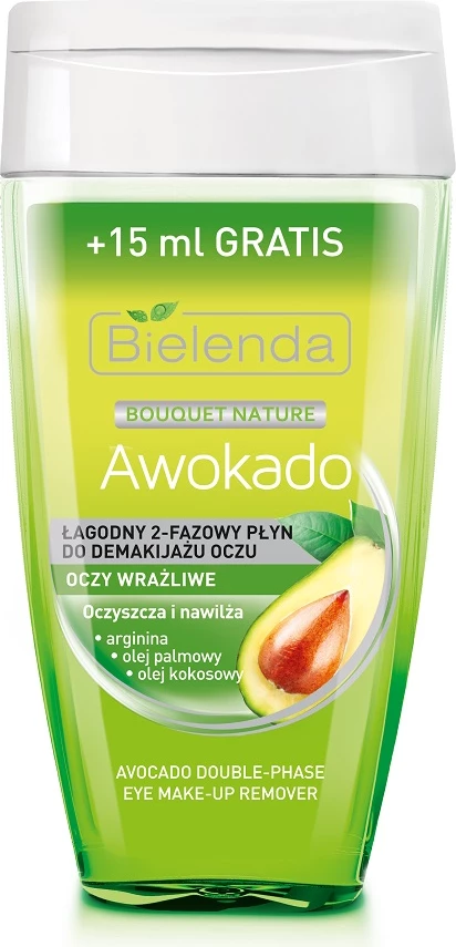 Largues grimi për sy Bielenda Bouquet Nature Avocado Gentle 2-Phase për femra 140ml