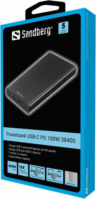 Powerbank Sandberg 420-63 40000 mAh USB-C PD 127W, e zez