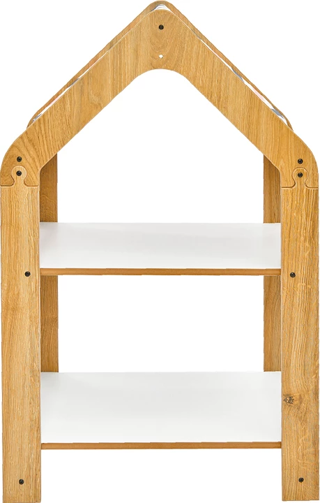 Raft Montessori Zoilen, natyral-bardhë-kaltër, MDF, 50x30x80 cm