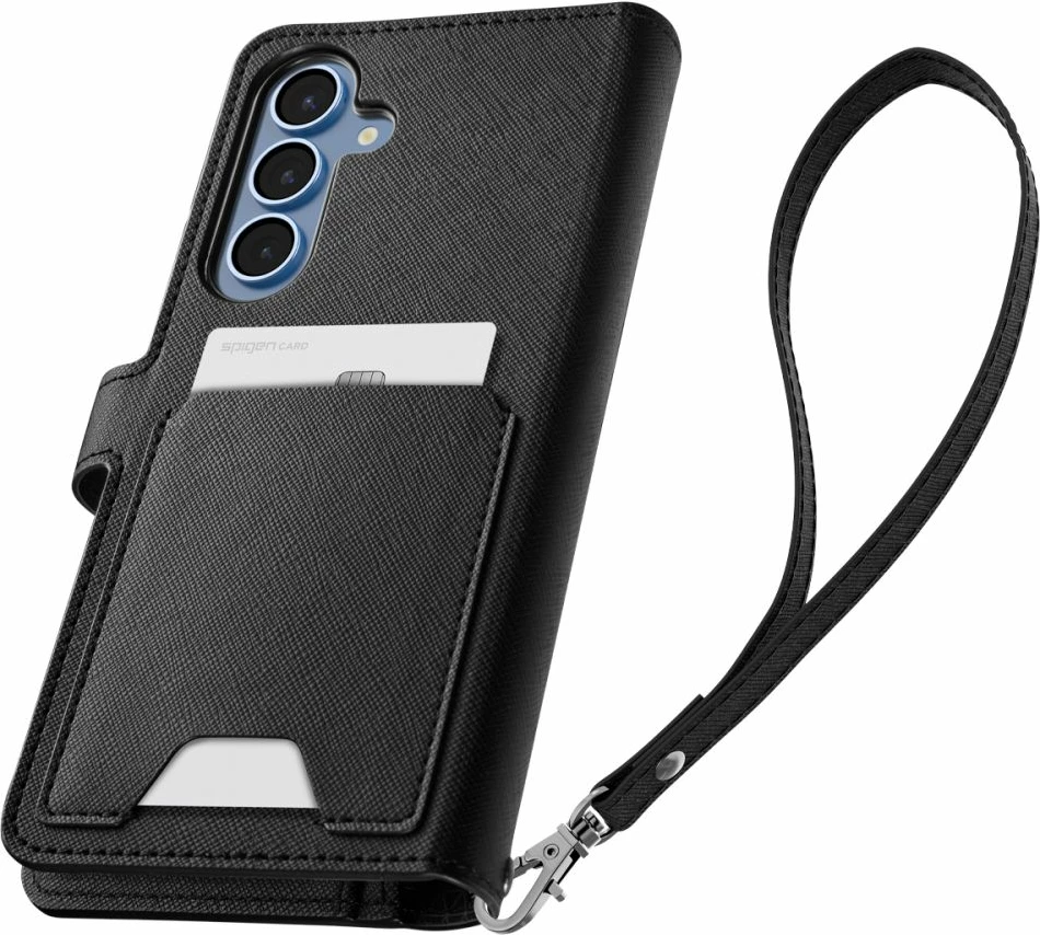 Mbështjellës Spigen Wallet S për Samsung Galaxy S25+, e zezë