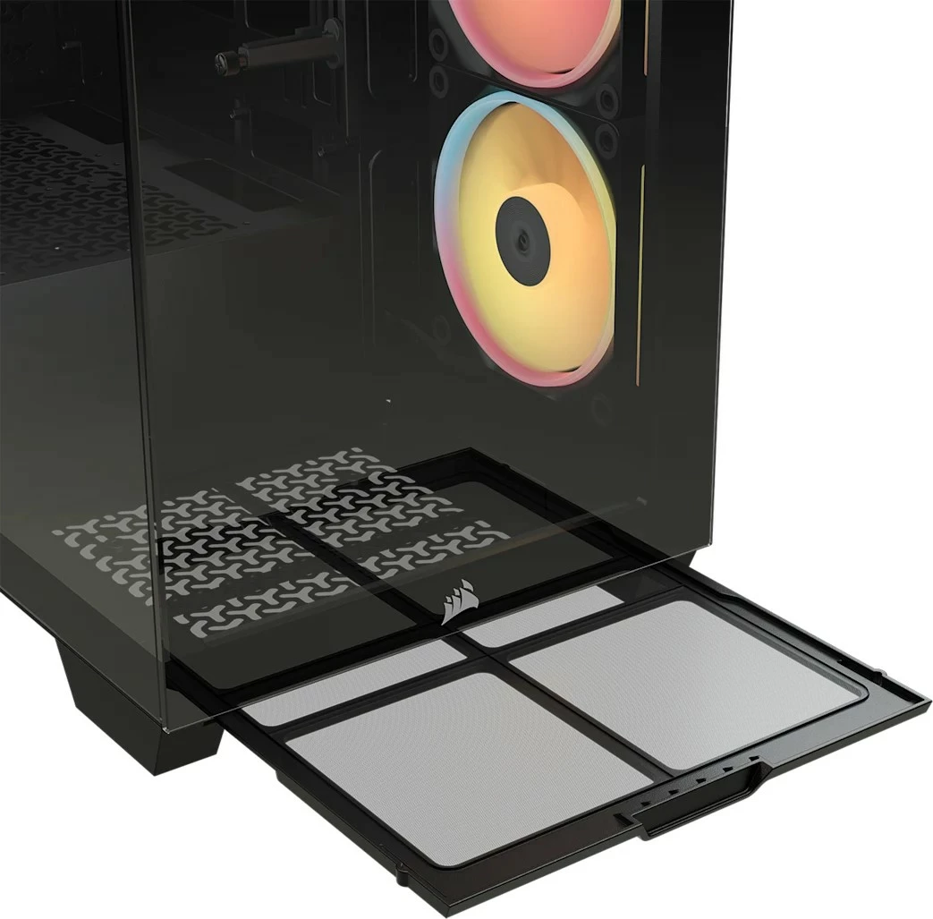 Kasë Corsair 3500X LXR LINK TG Mid-Tower, iCUE LINK, ATX/E-ATX, 3x 120mm RGB, USB-C, e zezë