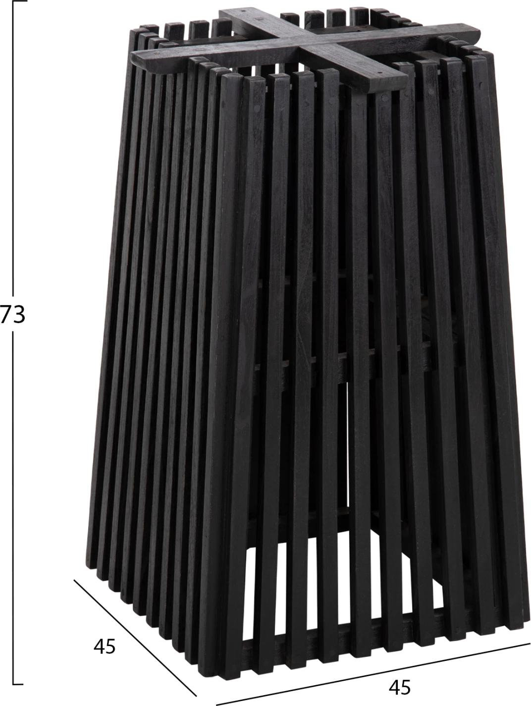 Baza katrore për tavolinë, FRANTZ, ngjyrë e zezë, FH9460.12, 60x60x73 cm