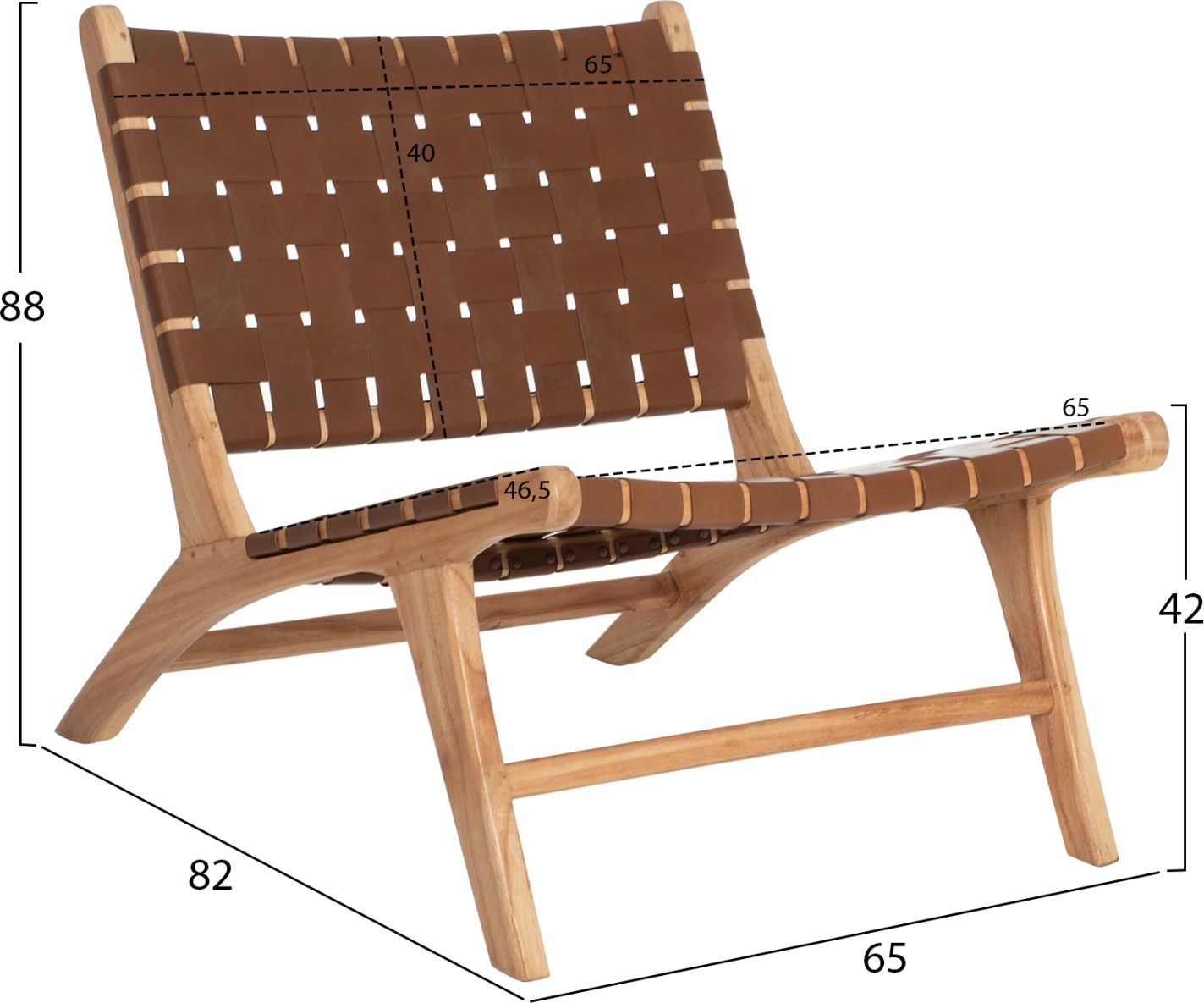 Karrige FELIPE FH9384.01 dru teak natyral 65x78x68H