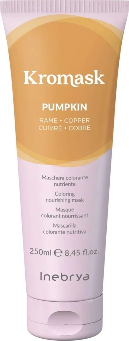 Maskë me ngjyrë për flokë Inebrya Kromask Pumpkin, 250 ml