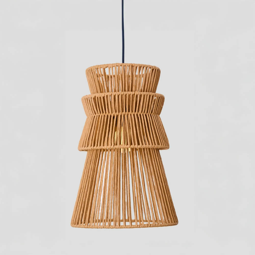 Llambë tavani CLEO, litar kafe, letër, 26.5x38.5cm