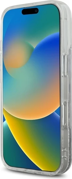 Mbështjellës Karl Lagerfeld Liquid Glitter Choupette Head MagSafe për iPhone 16, Transparent