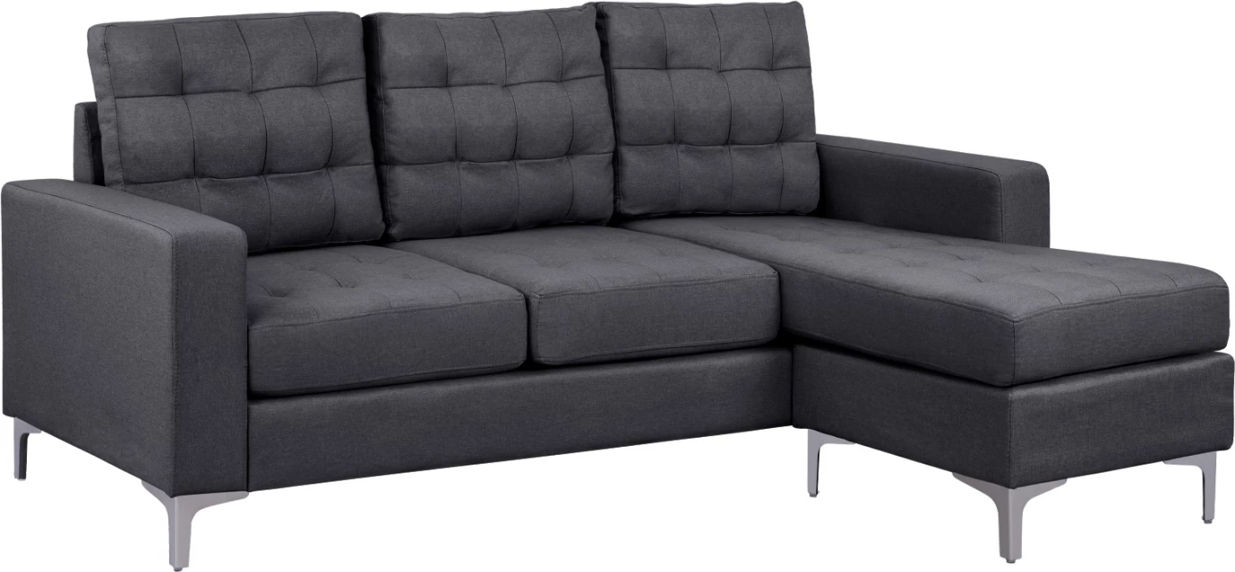 Divan këndi i kthyeshëm Santino, 192x129x82cm, hiri