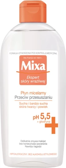Lëng micelar për femra MIXA kundër thatësisë për lëkurë të thatë dhe shumë të thatë, 400ml
