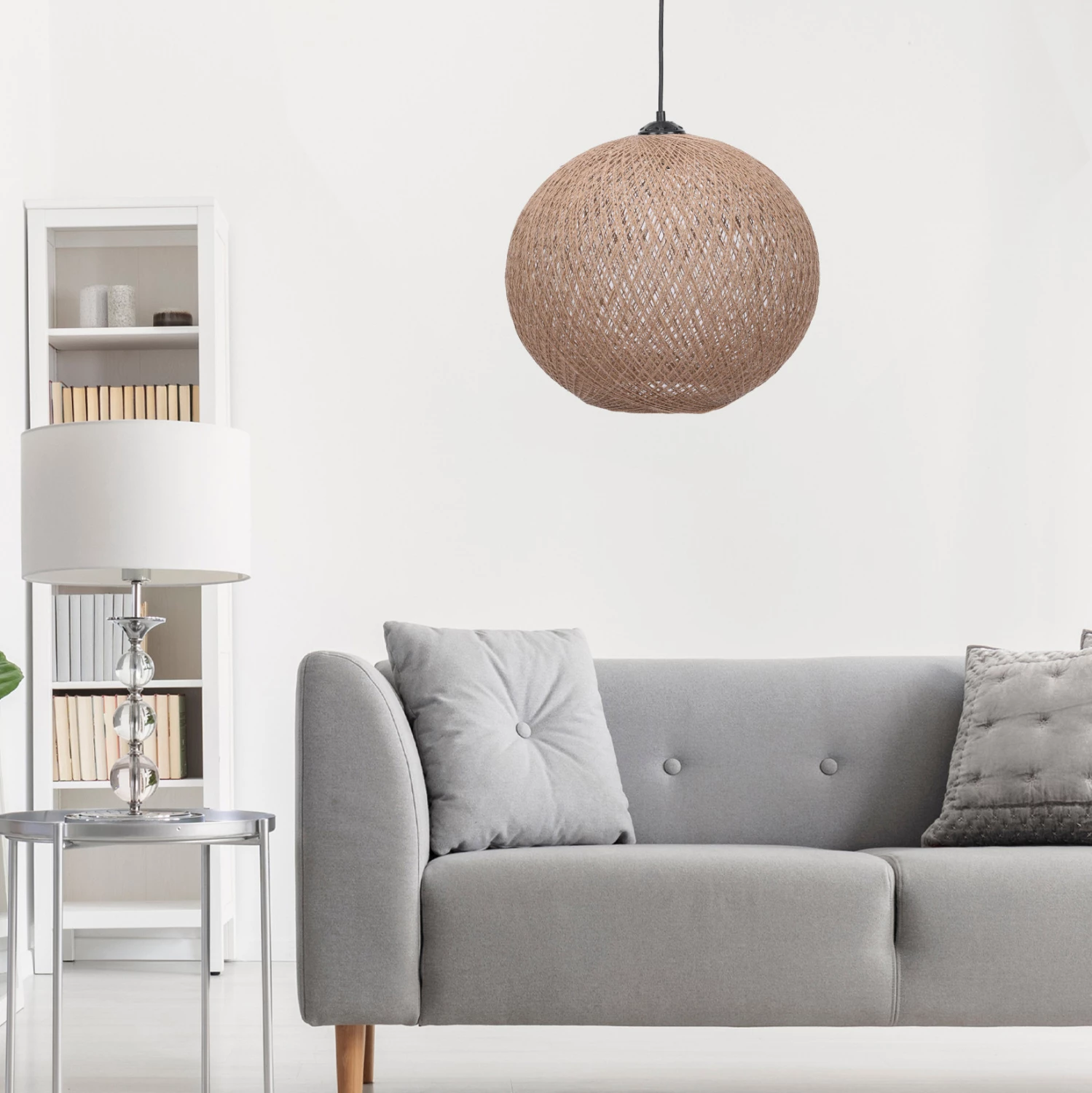 Llambë tavani varëse, litar jute, ngjyrë bezhë, FH7383.01, 38x70cm