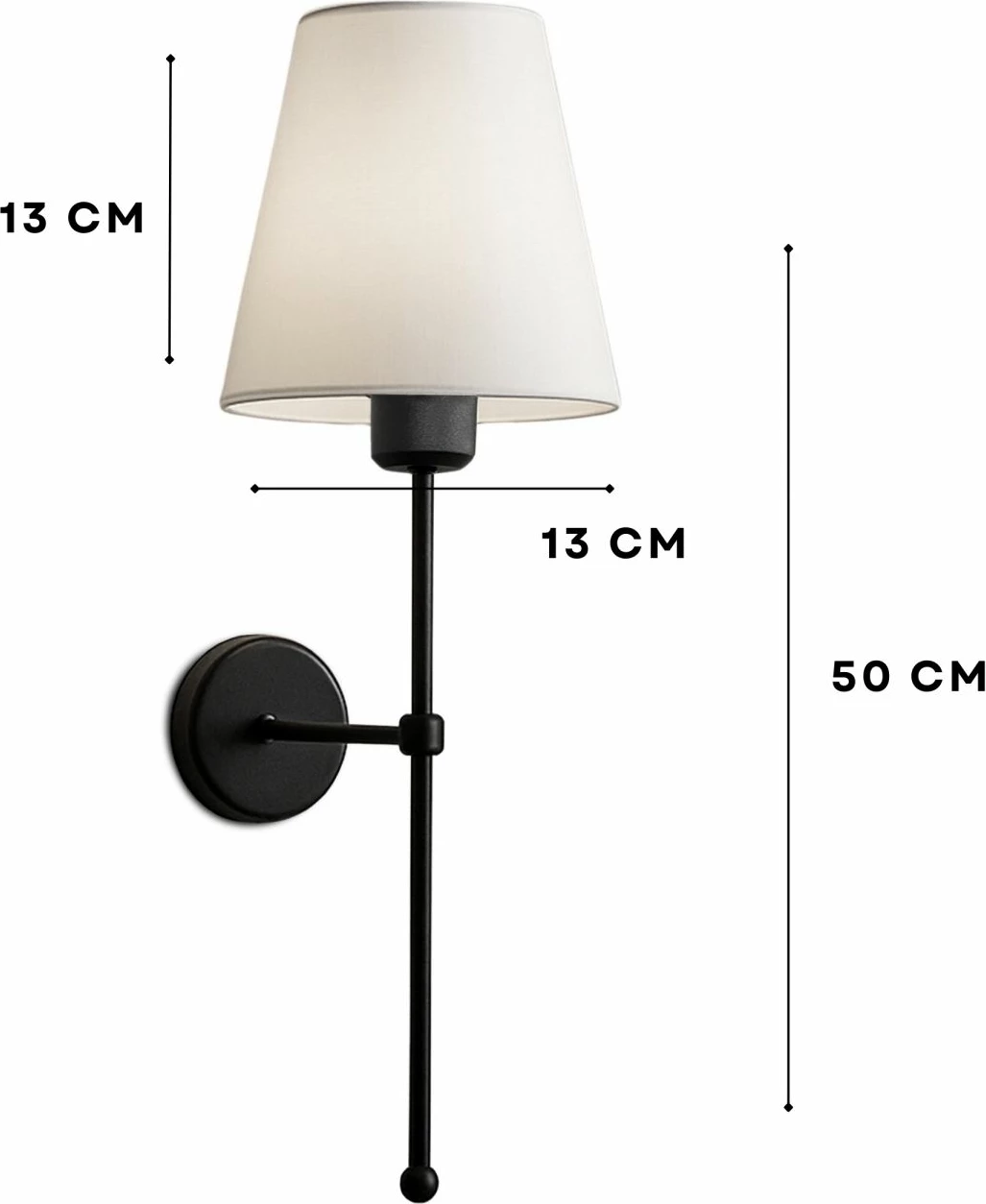 Llambë muri Opviq, krem e zezë, 241966