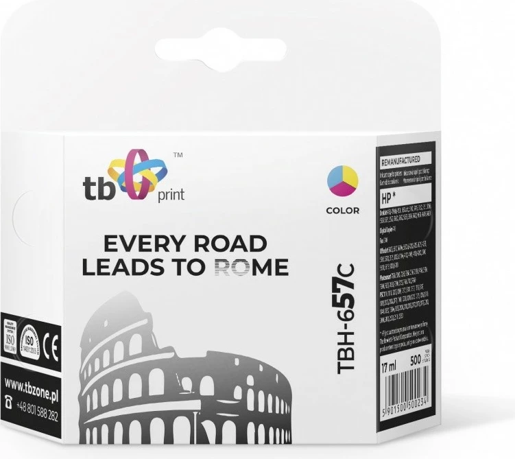 Toner TB Print TBH-657C për HP, 17 ml, Color