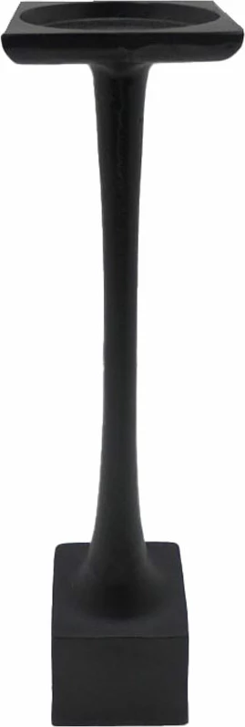 Mbajtëse qirinjsh LARSEN, alumin i zi, 9x9x42 cm