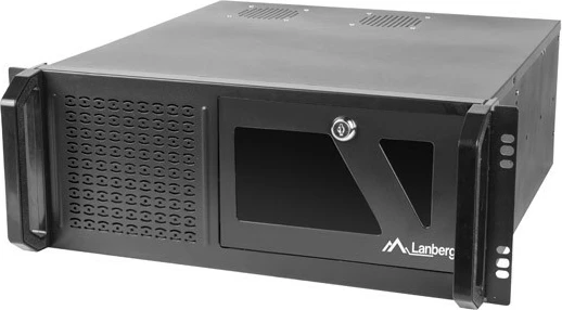 Kasë serveri Lanberg SC01-4504-08B, 19", ATX, Rack, e zezë