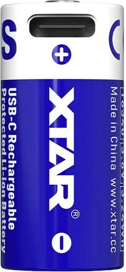 Bateri e rikarikueshme XTAR 16340-900, Li-Ion 900 mAh, 3.7V, USB-C