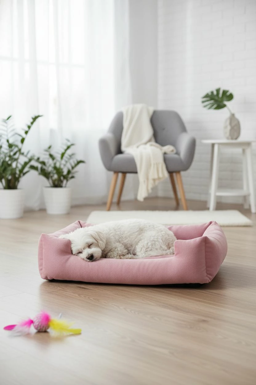 Shtrat për kafshë, rozë, Kare M, Paws & Whiskers