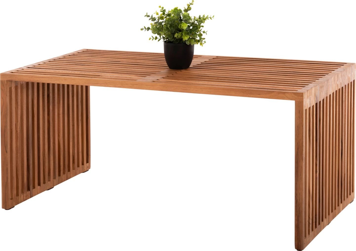 Tavolinë kafeje NYA, dru tik, ngjyrë natyrale, FH9568, 100x50x45H cm