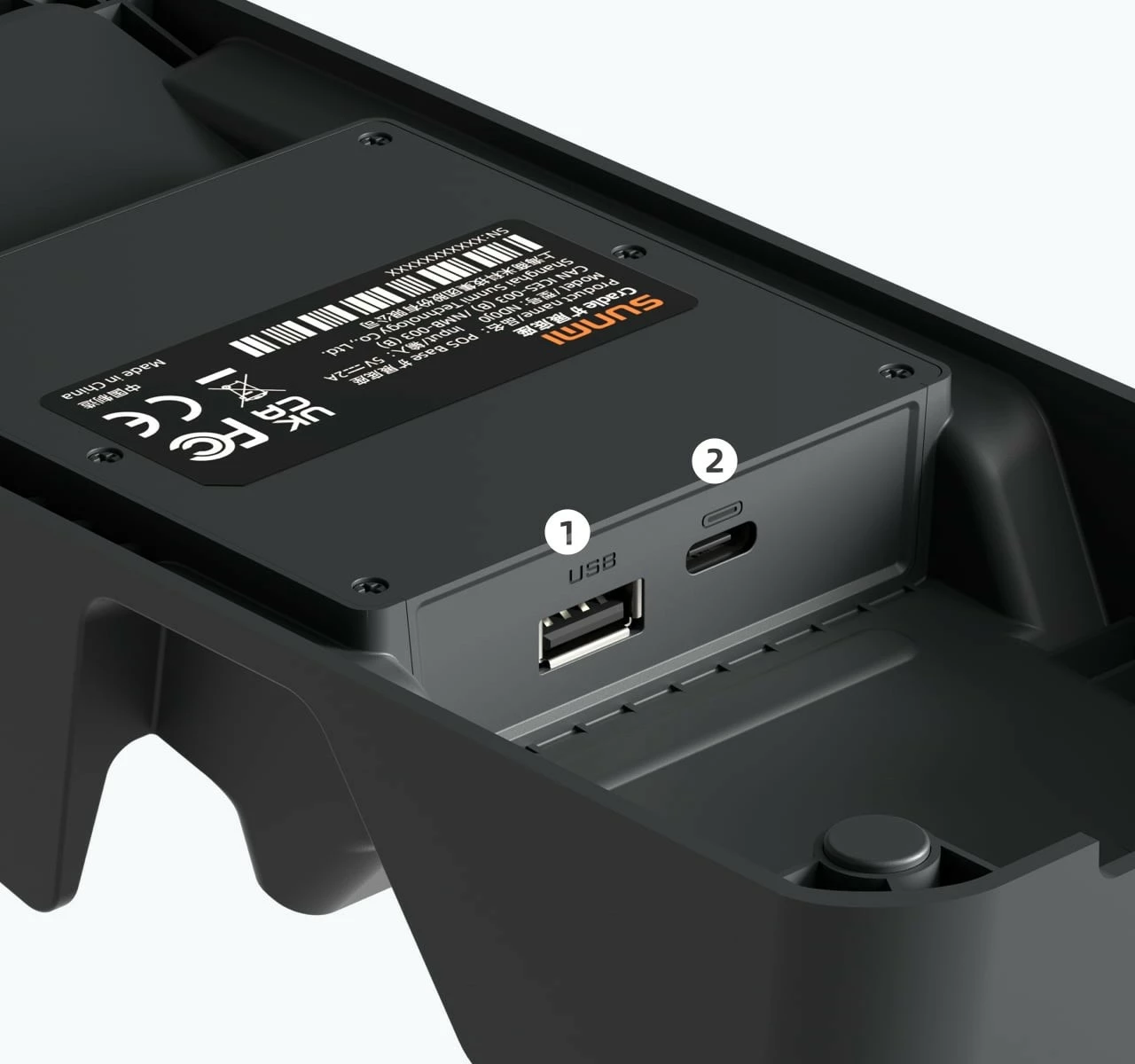 Baza karikimi Sunmi C14000129 për POS V2s, e zezë