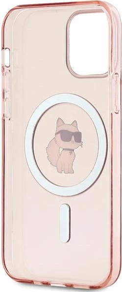 Mbështjellës Karl Lagerfeld IML Choupette MagSafe për iPhone 12/12 Pro, rozë
