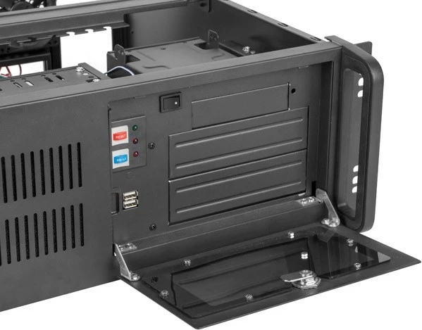 Kasë serveri Lanberg SC01-4504-10B, 19", 4U, ATX/Micro ATX/Mini ITX, 9 vende, e zezë