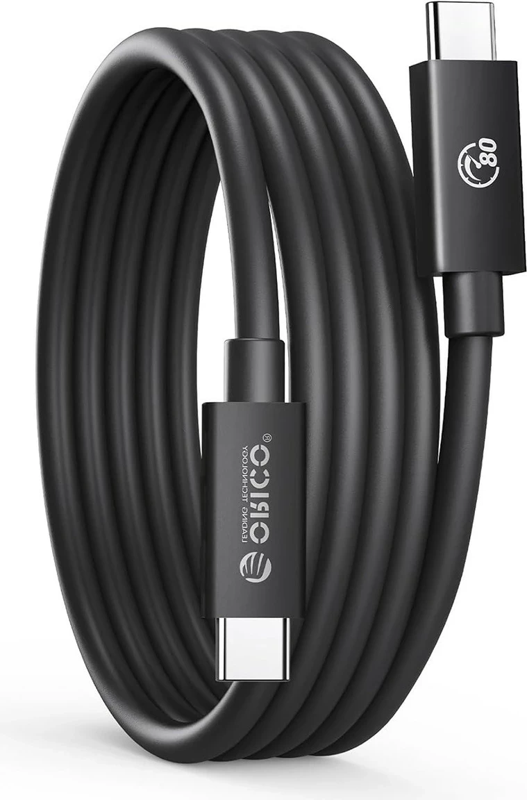 Kabëll Thunderbolt 5 Orico USB-C 1.5m 80Gbps 240W 8K e zi