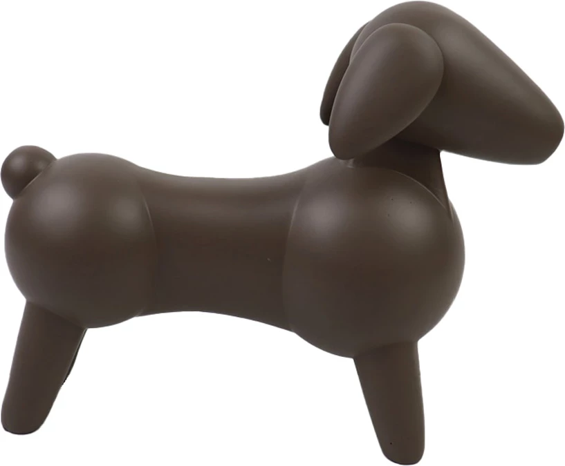 Qen dekorativ IVOR, polirezine, ngjyrë kafe, 20x8x16 cm