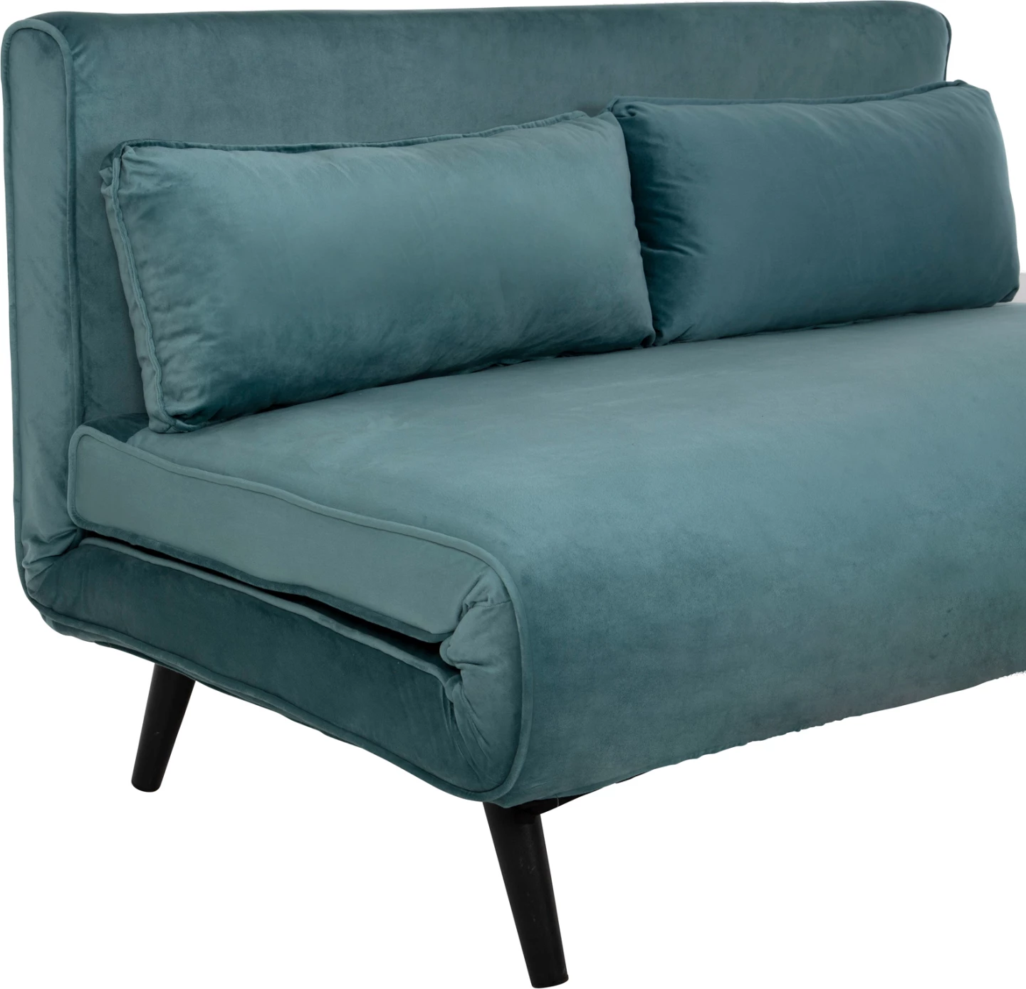 Divan për dy persona, ASMA, kadife, ngjyrë mente, 140x80x77H cm