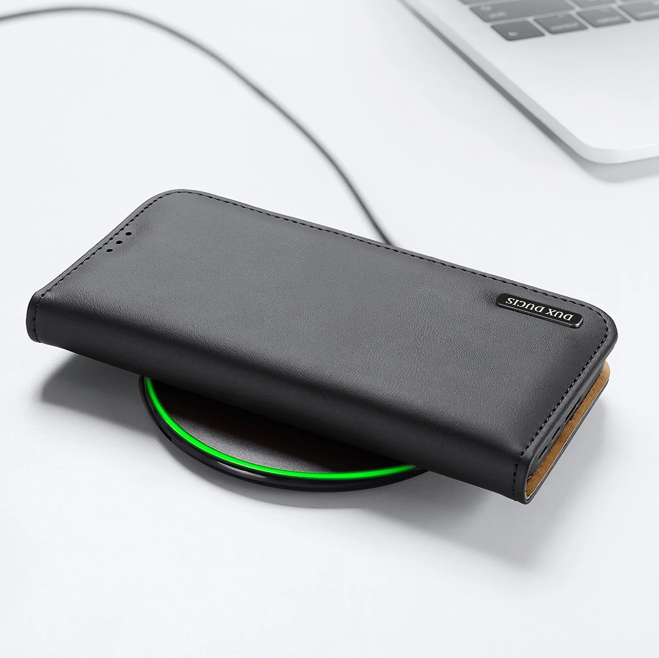 Mbështjellës Dux Ducis Hivo për Samsung Galaxy S23+, me kapak, portofol, bllokim RFID, kafe