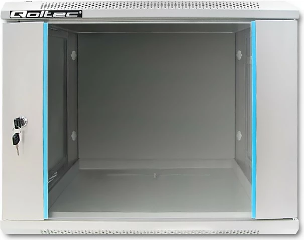 Kasë RACK Qoltec 9U, 600x600x500mm, për mur, Gri