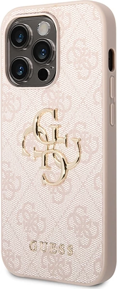 Mbështjellës Guess 4G Big Metal Logo për iPhone 15 Pro, Rozë