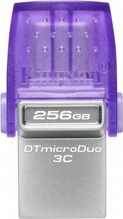 Pendrive Kingston DataTraveler MicroDuo 3C, 256GB, USB-A/USB-C, Gri/Vjollcë