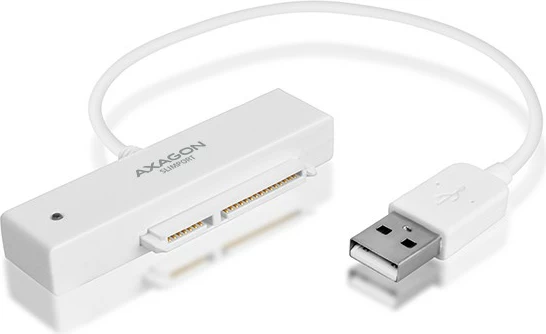 Kasë e jashtme AXAGON ADSA-1S për SSD/HDD 2.5", USB 2.0, e bardhë