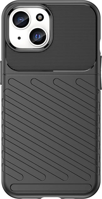 Mbështjellës Hurtel Thunder Case për iPhone 15, TPU, zi