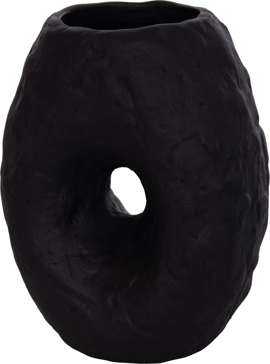 Vazo dekorative tavoline NAMENTIS, terrakotë, ngjyrë e zezë, FH4673.01S, 22x13x28cm