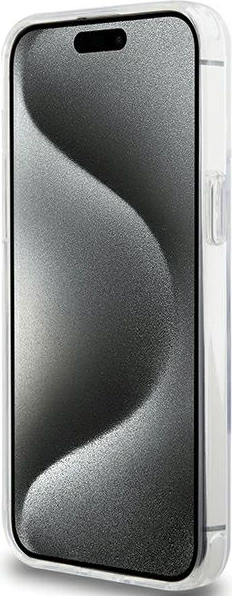 Mbështjellës Karl Lagerfeld KLHMP15LHMRSKHH për iPhone 15 Pro 6.1", me unazë Ring Stand, MagSafe, Bardhë