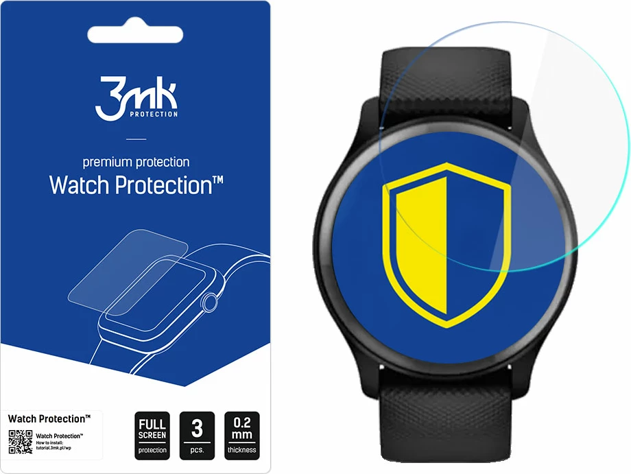 Mbrojtës ekrani për orë të mençur 3mk Protection Watch Protection, set 3 copë, për Garmin Vivomove Sport