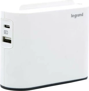 Kasë Legrand 049401, 2x2P, USB Type-A + Type-C, mbajtëse për celular, bardhë/gri