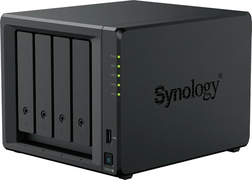 NAS server Synology DiskStation DS925+, Ryzen Embedded V1500B, 4 GB DDR4, 0 TB, Zi