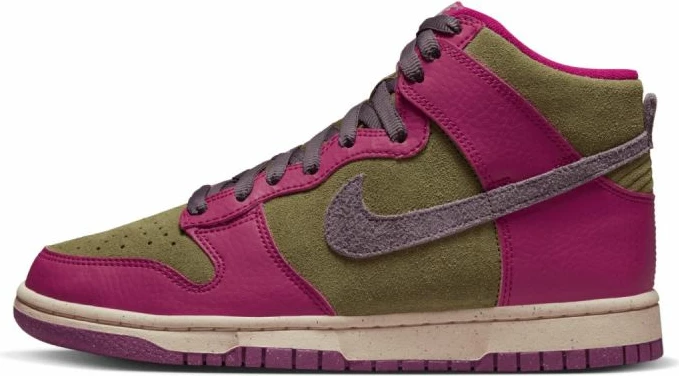 Atlete për femra Nike Dunk High, ngjyrë vjollcë dhe kafe