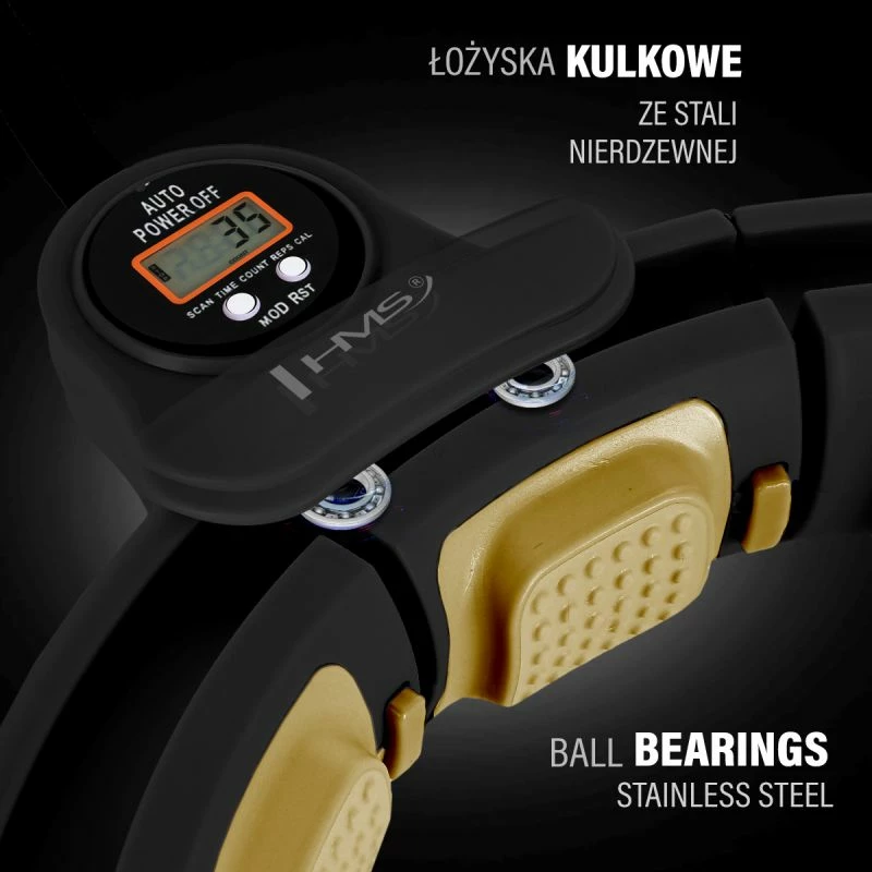 Hula hop me magnet e peshë HMS HHM13, zi/ari