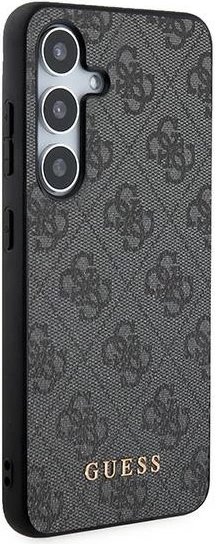 Mbështjellës Guess 4G Metal Gold Logo për Samsung Galaxy S24, i zi