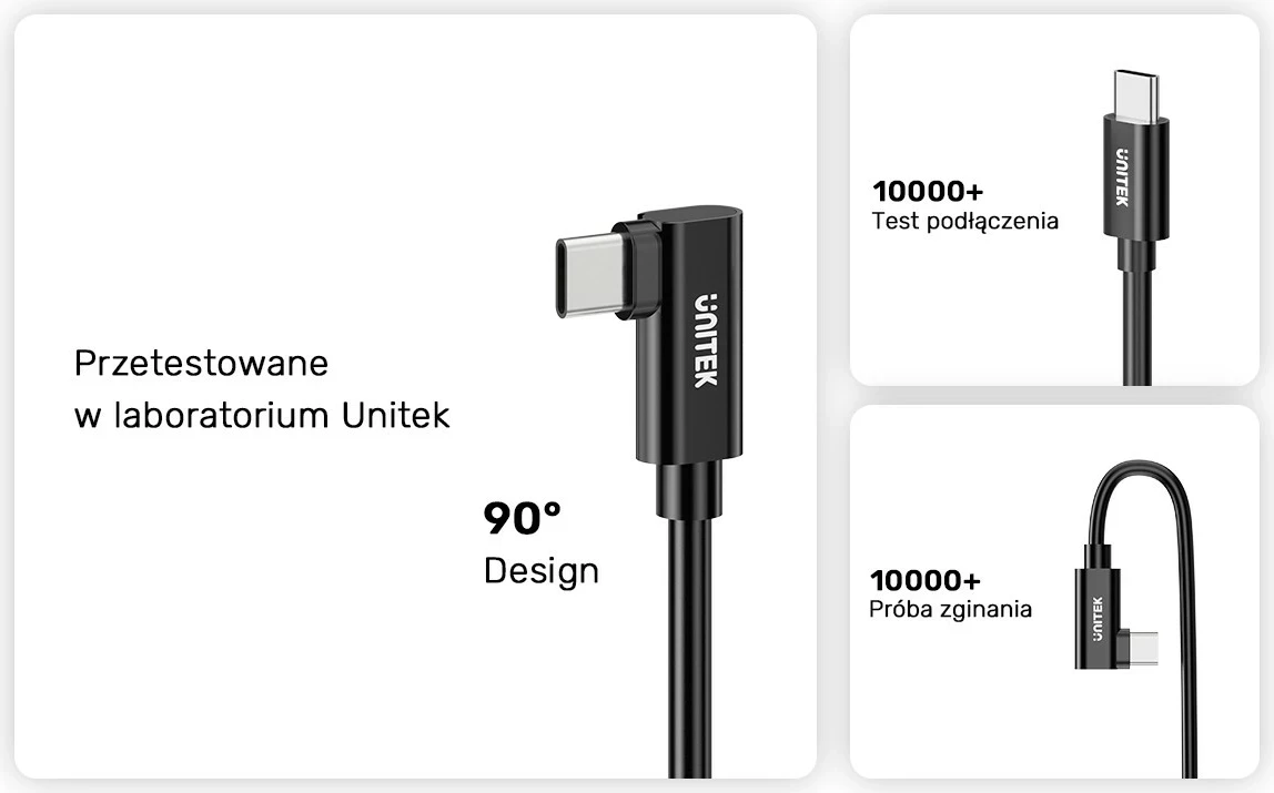 Kabllo USB-C në USB-C Unitek VR Link Pro, 5Gbps, 60W, e zezë