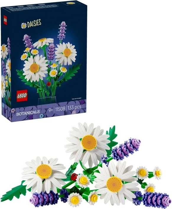 Set lodrash ndërtimi, LEGO, 11508 Botanicals Daisies, 133 pjesë, 9+