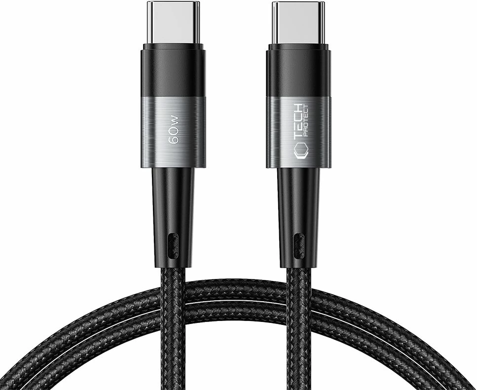 Kabllo USB-C/USB-C Tech-Protect UltraBoost 1m, 60W, Gri
