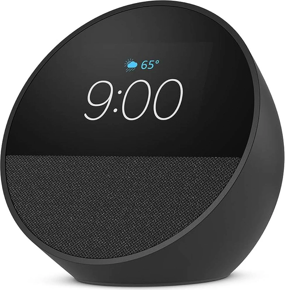 Altoparlant smart, Amazon, Echo Spot, ekran 2.83", Bluetooth 5.0 dhe Wi‑Fi, i zi
