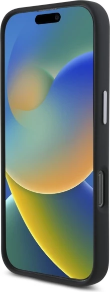 Mbështjellës DKNY Liquid Silicone Metal Logo për iPhone 16 Pro, i zi