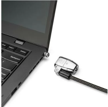 Kandadë sigurie për laptop Kensington ClickSafe 2.0 K68102EU, kabllo çeliku 1.8m, me çelës, 3-në-1 T-Bar/Nano/Wedge, e zezë