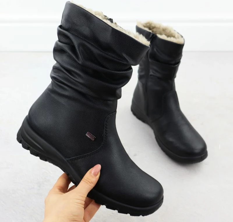 Çizme për femra Rieker, të zeza