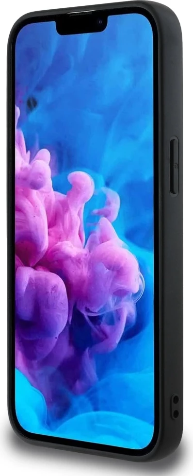 Mbështjellës DKNY për iPhone 16e, lëkurë ekologjike, MagSafe, i zi