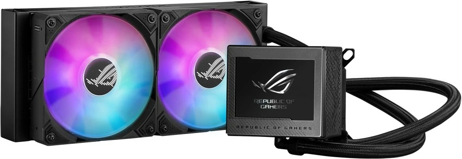 Ftohës uji ASUS ROG Ryujin III 240 ARGB, 3.5" LCD, 2x120mm, i zi